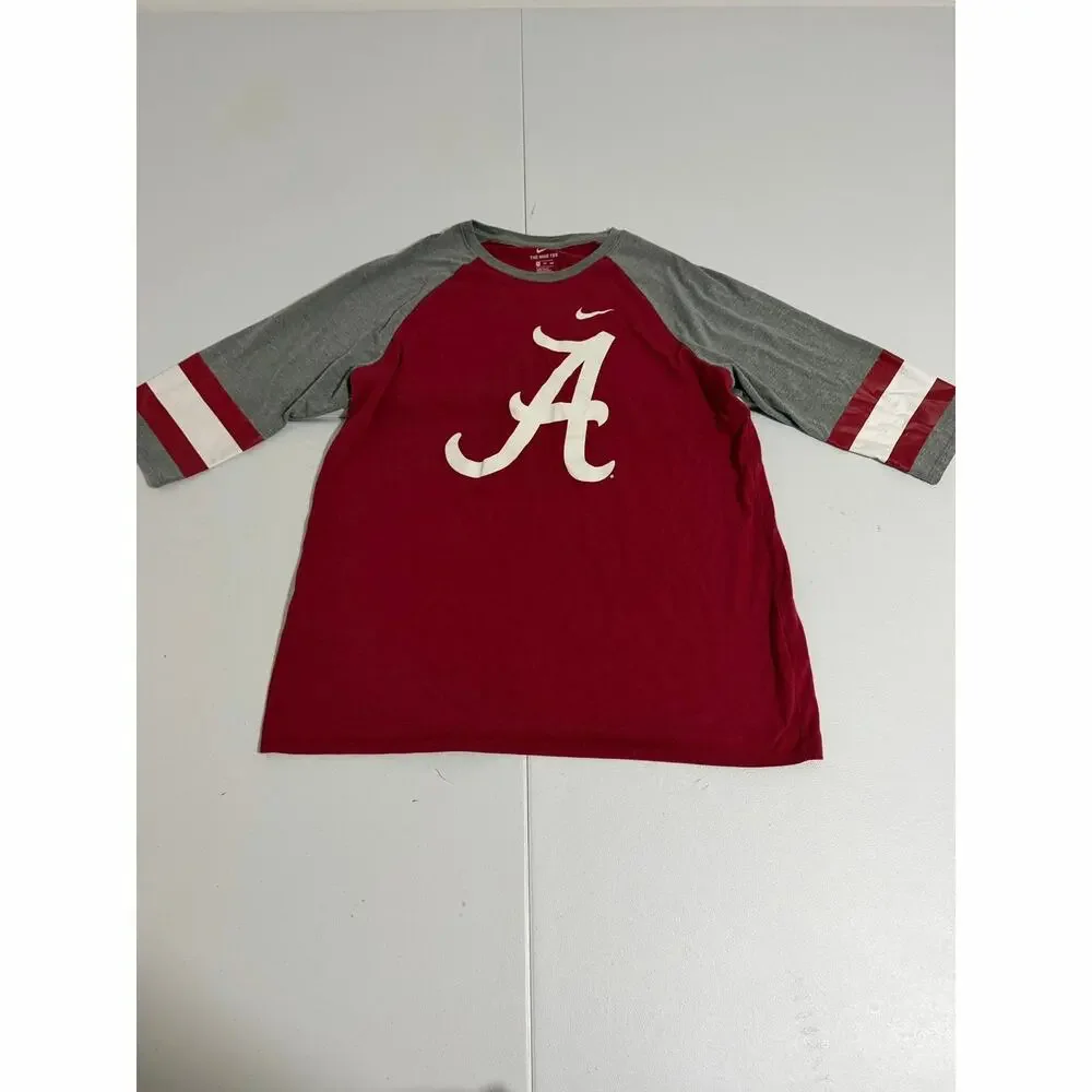 Alabama Crimson Tide Nike Mens 2XL Long Sleeve Football Tee Maroon Gray